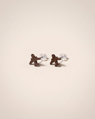 Natural Coconut Shell Studs