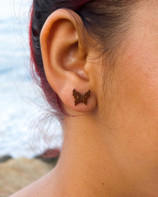 Natural Coconut Shell Studs