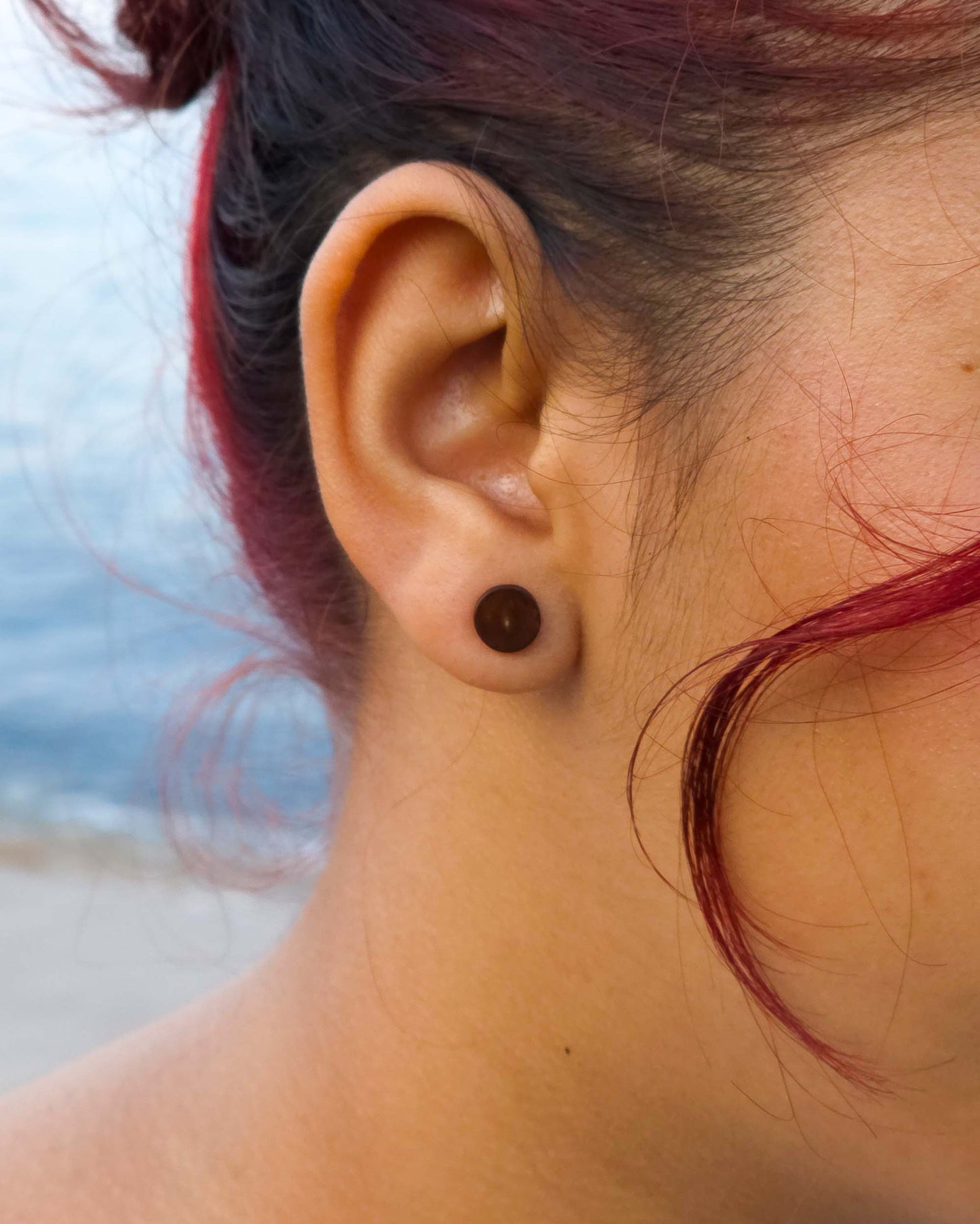 Natural Coconut Shell Studs