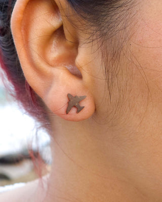 Natural Coconut Shell Studs