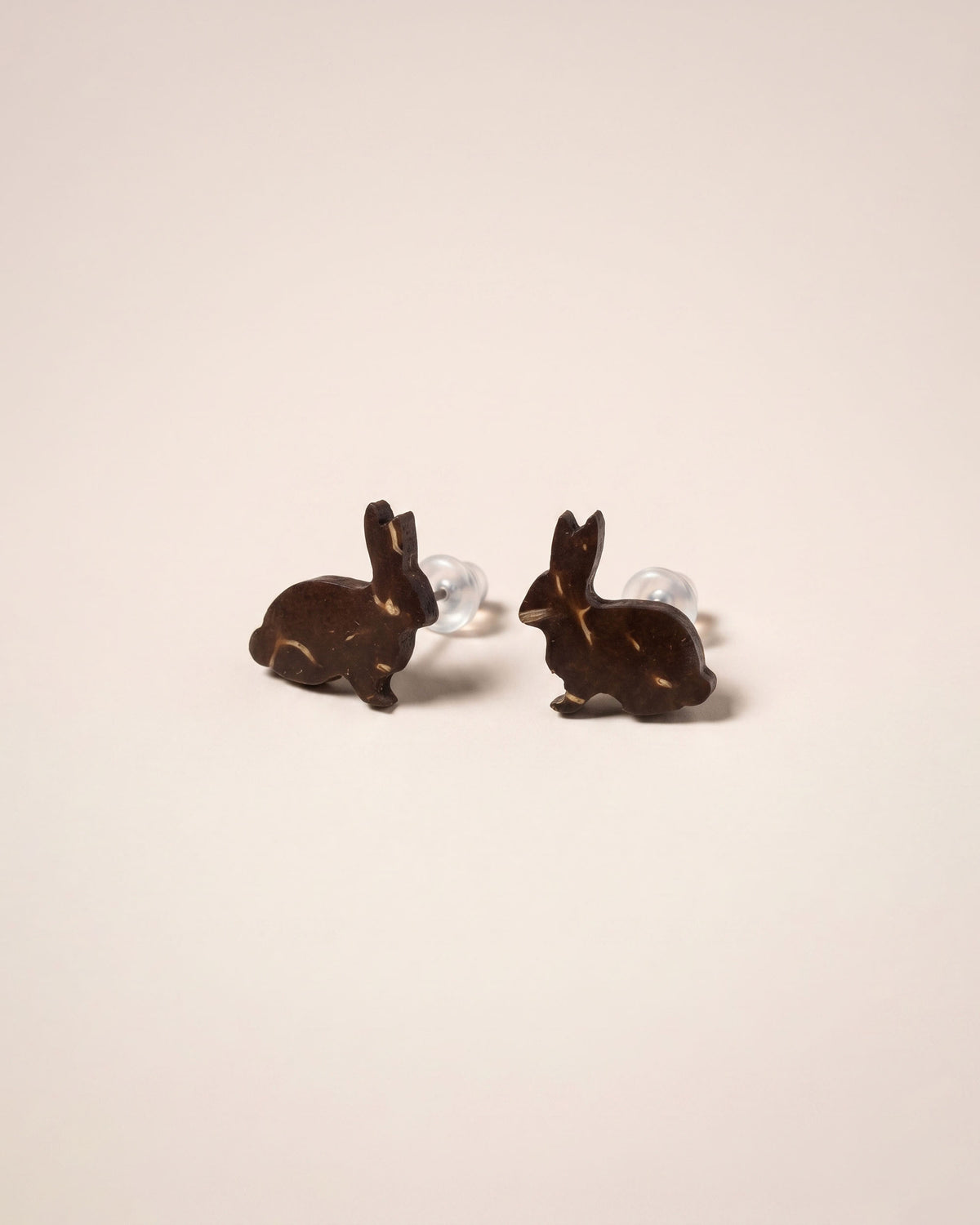 Natural Coconut Shell Studs