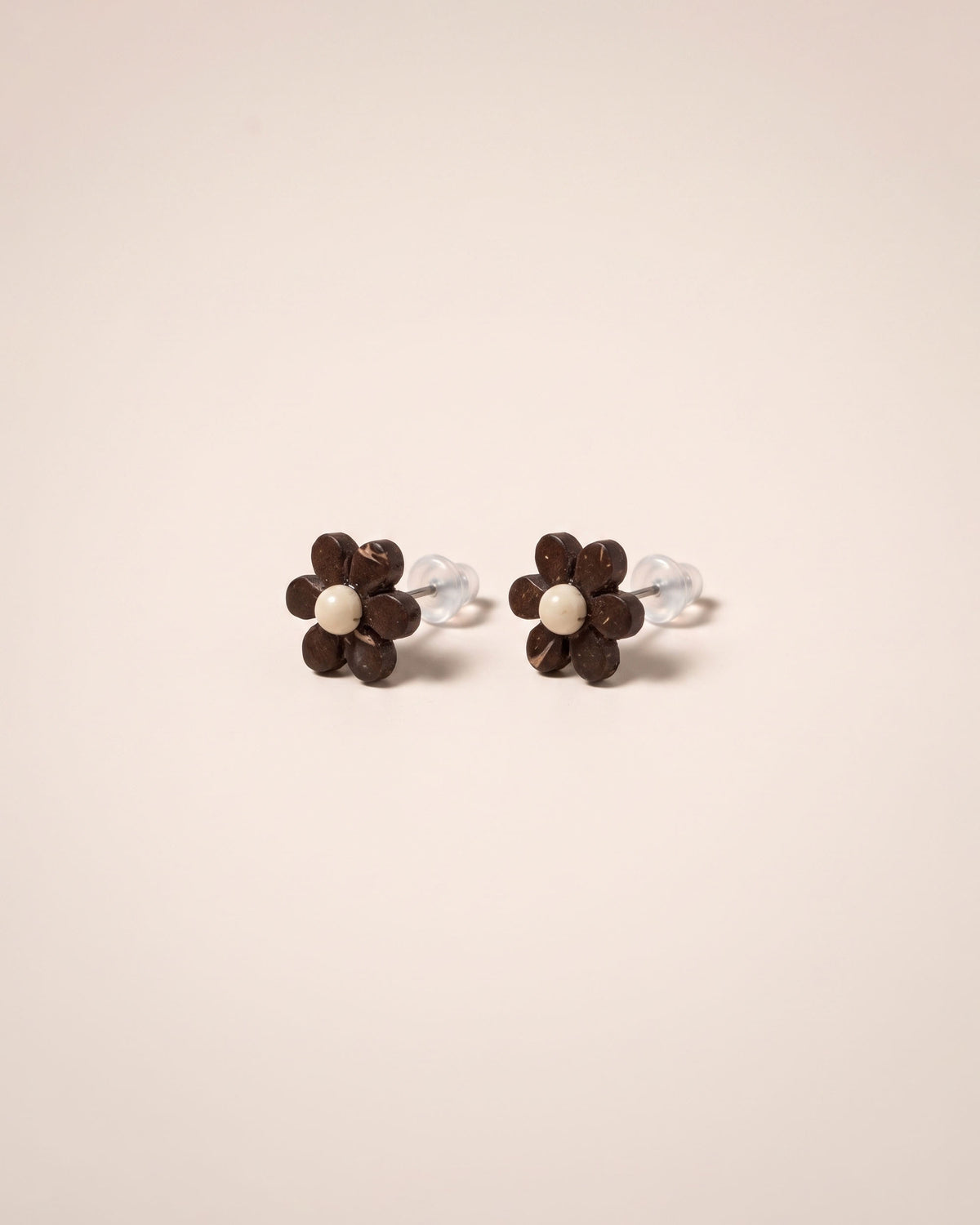 Blossom Petal Coconut Shell Studs