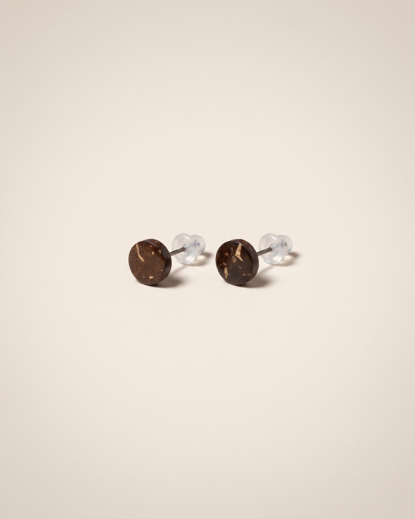 Natural Coconut Shell Studs