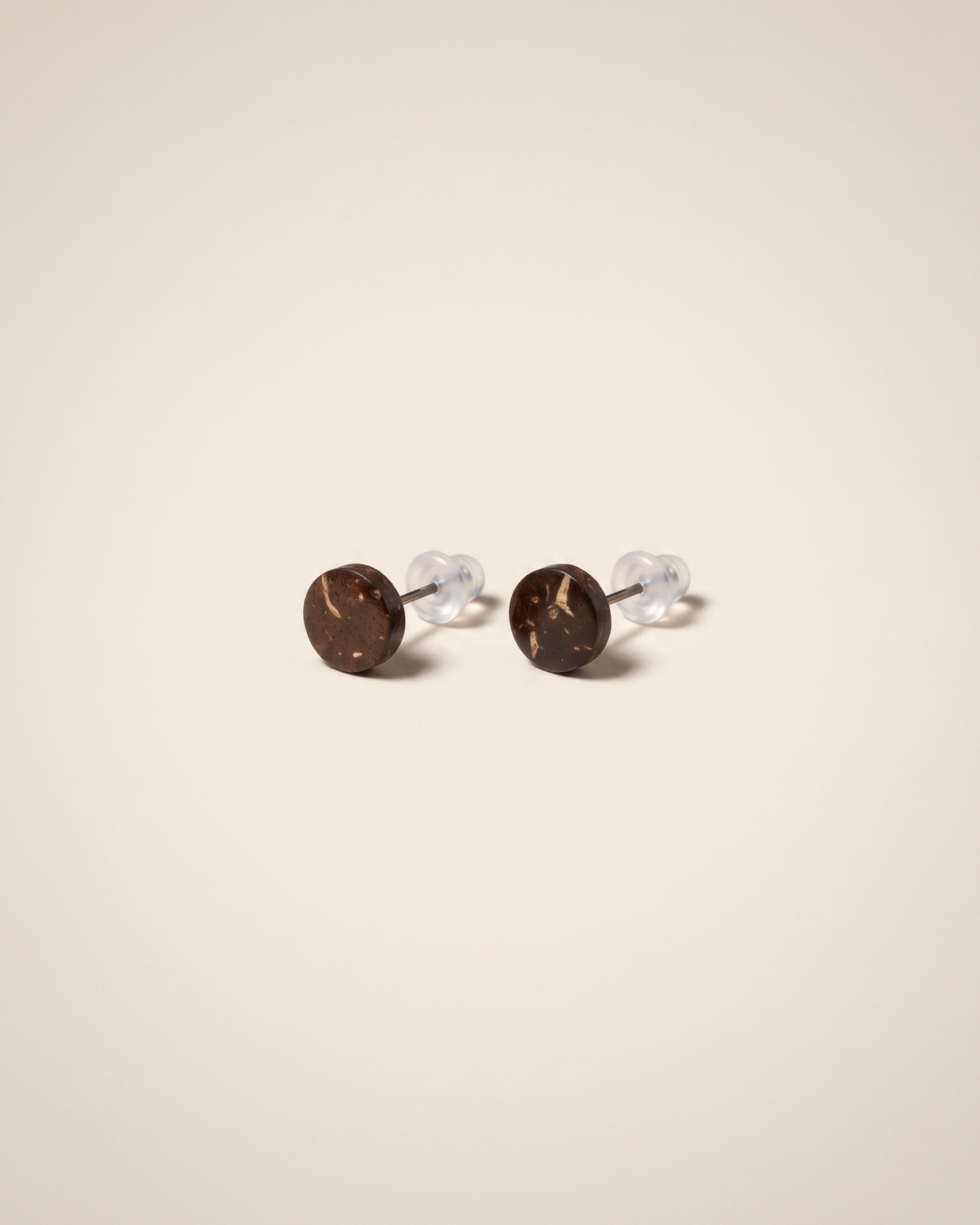 Natural Coconut Shell Studs