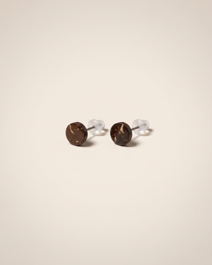 Natural Coconut Shell Studs