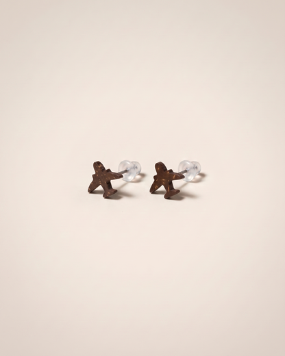 Natural Coconut Shell Studs