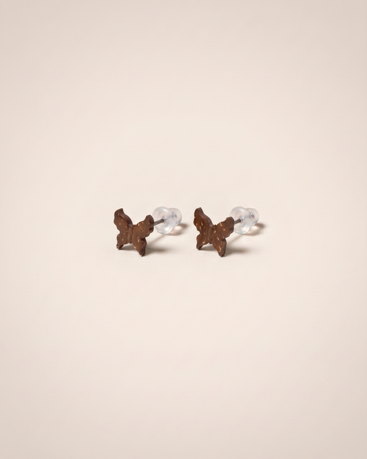 Natural Coconut Shell Studs