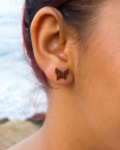 Natural Coconut Shell Studs